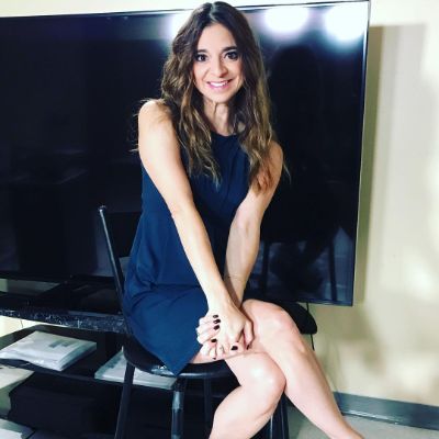Cathy Areu posing for a photoshoot.